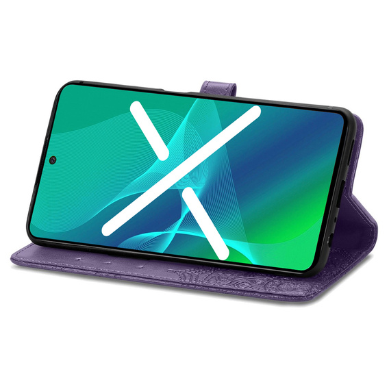 Cu clapetă pentru Oppo A98 5G, Mandala, violet