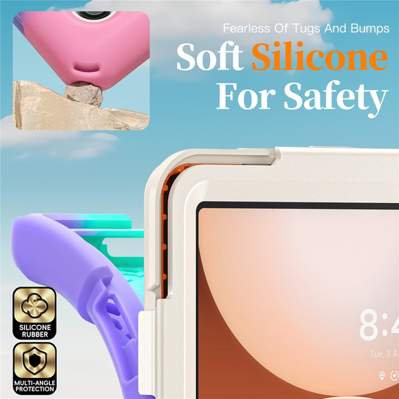 Husă blindată cu suport și curea de umăr pentru Samsung Galaxy Tab A11+