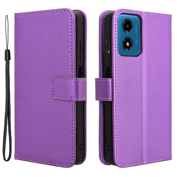 Cu clapetă pentru Motorola Moto G24 / G24 Power / G04, Wallet Smart Magnet, violet