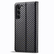 Carcasă cu clapetă pentru Samsung Galaxy S24, Carbon LC.IMEEKE, negru