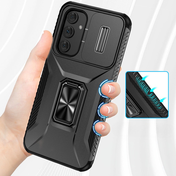 Carcasă blindată pentru Samsung Galaxy A54 5G, armată Slide Ring, negru