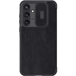 NILLKIN flip case NILLKIN pentru Samsung Galaxy A55, CamShield Qin Pro, piele, negru
