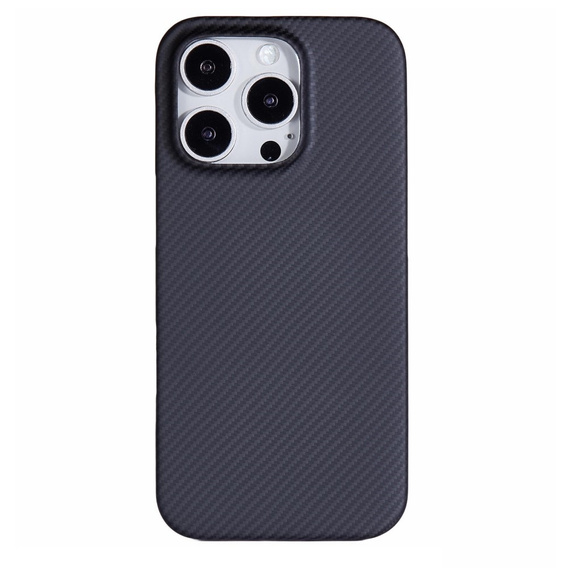 Husă pentru iPhone 16 Pro, Aramid Fiber Cover, negru