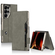 Husă tip portofel cu slot pentru carduri GKK pentru Samsung Galaxy S26 Ultra, gri