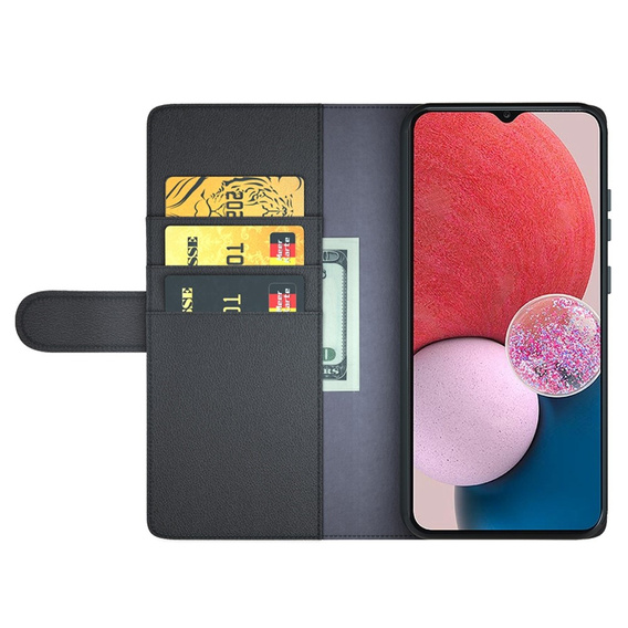 Husa cu clapetă pentru Samsung Galaxy A13 4G, Split Leather, albastru