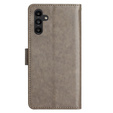 Cu clapetă pentru Samsung Galaxy S23 FE, Butterfly, gri