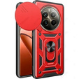 Husă blindată pentru Realme 12 Pro 5G / 12 Pro+ 5G, CamShield Slide, roșu