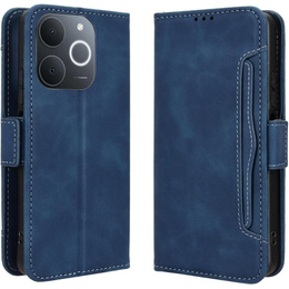 Cu clapetă pentru Realme Note 70T 4G, Card Slot, albastru închis