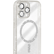 Husă pentru iPhone 16 Pro, ERBORD Glitter MagSafe, transparentă + Sticlă pentru ecran