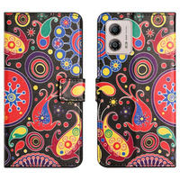 Cu clapetă pentru Motorola Moto G53 5G / G23 / G13, Wallet, colorful jellyfish, negru