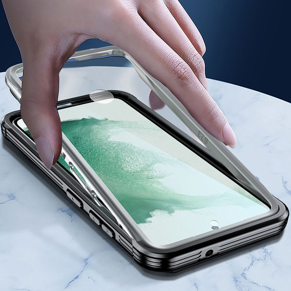Carcasă pentru Samsung Galaxy S23, Shockproof, cu folie, negru