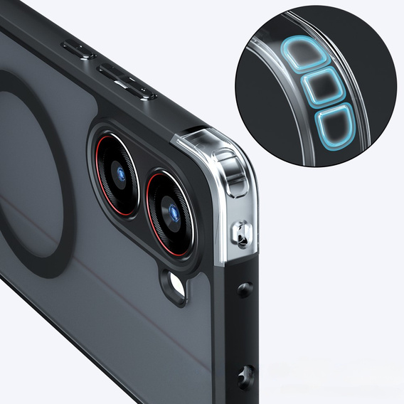 Husă pentru Xiaomi Poco X7 Pro 5G, pentru MagSafe, ERBORD Matt Case, negru