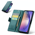 Husa cu clapetă CASEME pentru Samsung Galaxy A54 5G, Litchi Wallet, verde