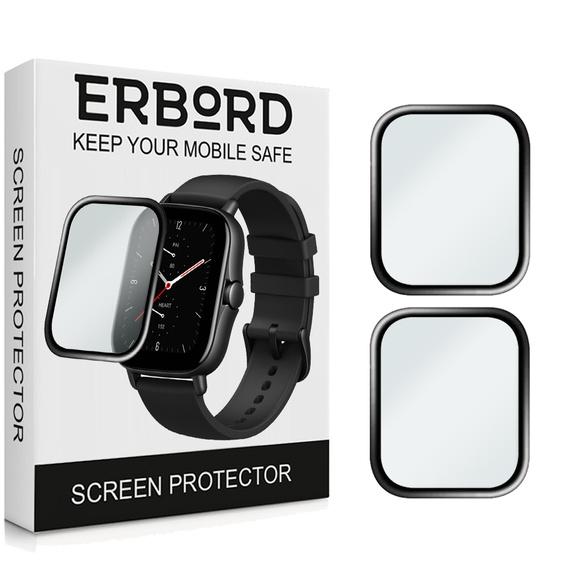 2x ERBORD Hybrid Glass pentru Amazfit GTS 2