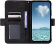 Cu clapetă pentru Realme 12+ Plus 5G, Card Slot, negru