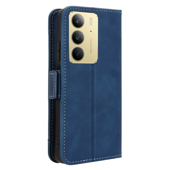 Cu clapetă pentru Realme 14X / Realme C75, Card Slot, albastru închis