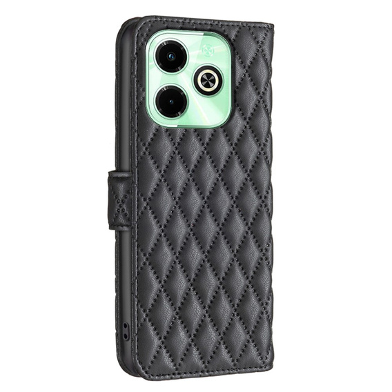 Cu clapetă pentru Infinix Hot 40i, Wallet, BINFEN COLOR, negru