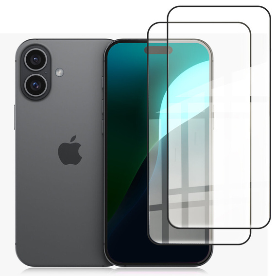 2x sticlă călită ERBORD 3D pentru iPhone 16 pentru întregul display