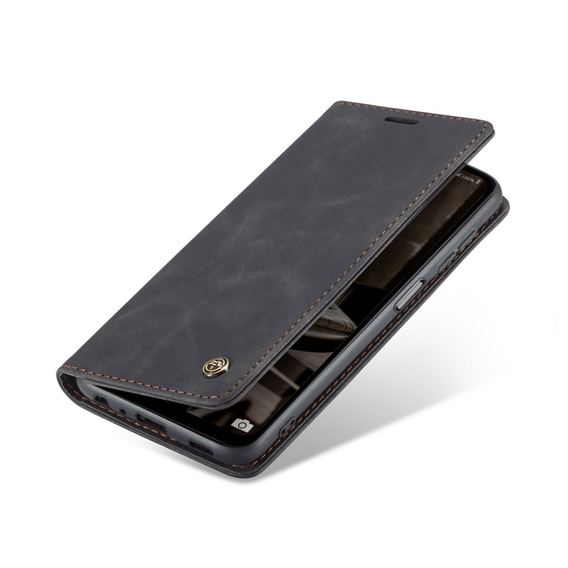 Husa CASEME pentru Samsung Galaxy A04S / A13 5G, Leather Wallet Case, negru