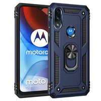 Husă blindată pentru Motorola Moto E7 Power / E7i Power, Nox Case Ring, albastru închis