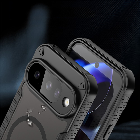 Carcasă blindată pentru Google Pixel 10 Pro XL, pentru MagSafe, mată, neagră