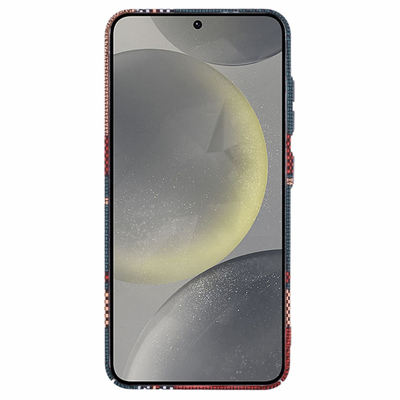 Carcasa pentru Samsung Galaxy S25+ Plus, Carbon Fiber MagSafe, roșu / verde