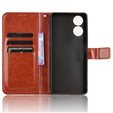Cu clapetă pentru TCL 40 NxtPaper, Crazy Horse Wallet, maro