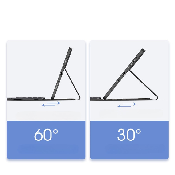 Carcasă + tastatură Apple iPad Pro 13" 7 gen. 2024, Dux Ducis TouchPad Leather Pen Slot, negru