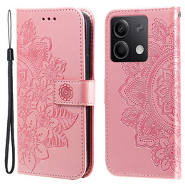 Cu clapetă pentru Xiaomi Redmi Note 13 5G, Mandala, roz rose gold