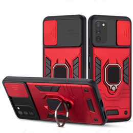 Husă pentru Samsung Galaxy A03s, KickStand Camera Lens, albastru