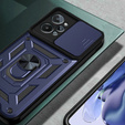Husă blindată pentru Realme C31, CamShield Slide, albastru închis