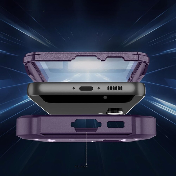 Husă blindată pentru Samsung Galaxy S23 FE, Dexnor Full Body (Two Frames), violet