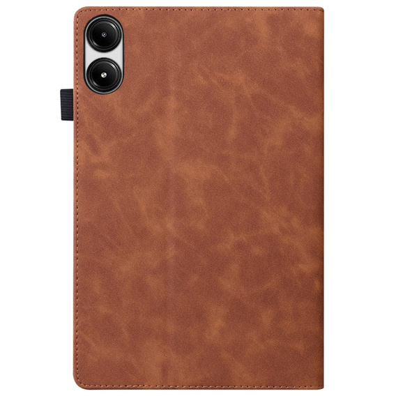 Husă pentru Xiaomi Redmi Pad Pro / Xiaomi Poco Pad, Classic, cu spațiu pentru stylus, maro