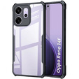 Carcasă pentru Oppo Reno 14F, întărită, transparentă cu laturi negre