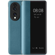 Husă cu clapetă pentru Honor 70 5G, Side View, verde