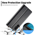 Carcasă cu clapetă pentru Samsung Galaxy S25 FE, Carbon LC.IMEEKE, negru