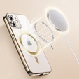 Husă pentru iPhone 11, Electro MagSafe, de aur + Sticlă pentru ecran