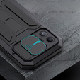 Husă pentru iPhone 13 Pro, R-JUST CamShield Slide, armată, negru