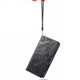 Cu clapetă pentru Infinix Hot 40i, Butterfly, negru