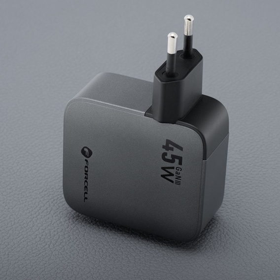 Încărcător de rețea Forcell F-Energy 45W GaN cu cablu USB-C