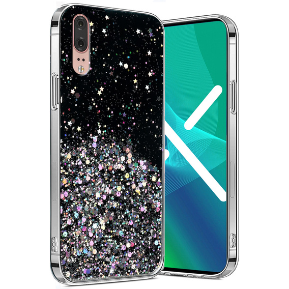 Huse pentru Huawei P20, Glittery, negru