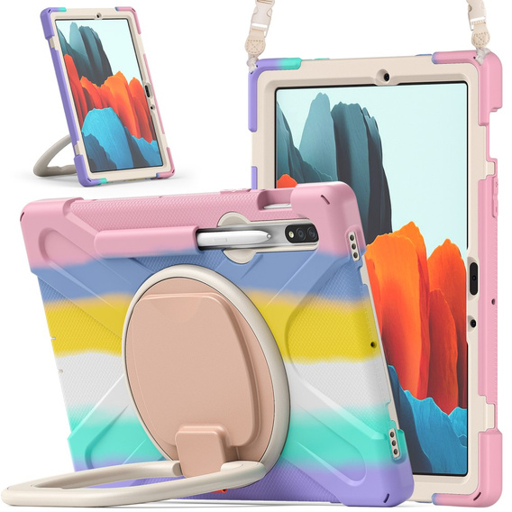 Husă pentru Samsung Galaxy Tab S9 FE / S9 / S9 / S8 / Tab S7, blindată, rotativă 360, colorată