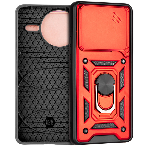 Husă blindată pentru Xiaomi Poco F7 Ultra, CamShield Slide, roșu