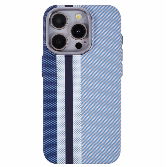 Carcasa pentru iPhone 13 Pro, Carbon Fiber MagSafe, albastru