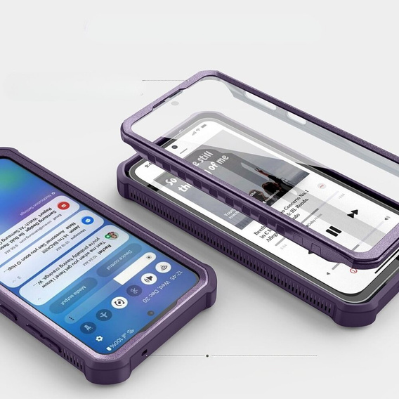 Husă blindată pentru Samsung Galaxy S23 FE, Dexnor Full Body (Two Frames), violet