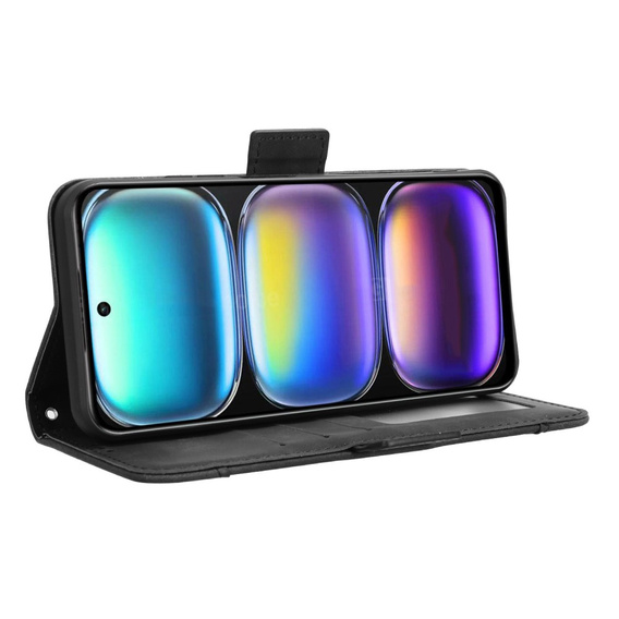 Cu clapetă pentru Infinix Hot 50 4G, Card Slot, negru
