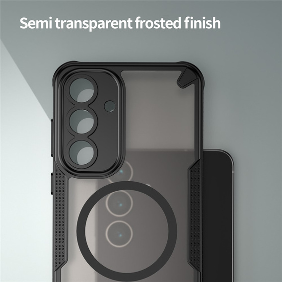 Husă blindată pentru Samsung Galaxy S25 FE, pentru MagSafe, negru mat