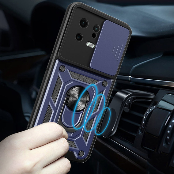 Husă blindată pentru Xiaomi 13, CamShield Slide, albastru