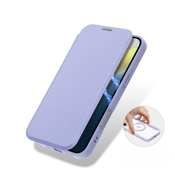 Dux Ducis Huse pentru iPhone 16, Skin X Pro, MagSafe, violet