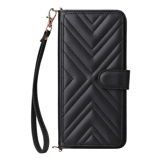 Carcasă cu clapetă pentru Xiaomi Poco F7 Ultra, Crossbody Leather Wallet, negru